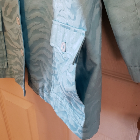 Linea by Louis Dell'Olio, 7 button Jacket with stand-up collar, fully lined, L - Picture 7 of 15